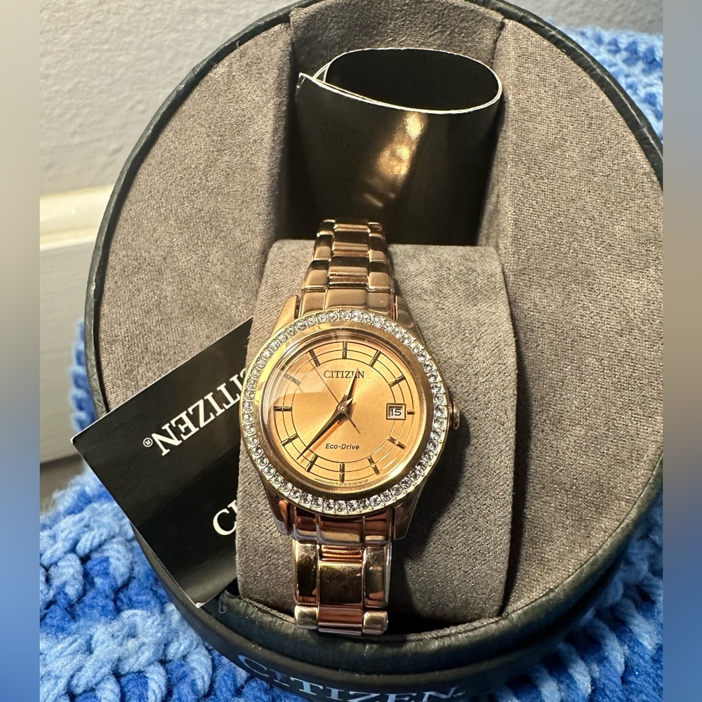 Brand new in box women’s Rose Gold Citizen Eco-Drive watch